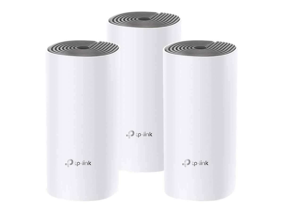 TP-LINK Deco E4 - WLAN-System - (3 Router) - Netz - Wi-Fi 5 - Dual-Band (Packung mit 3)