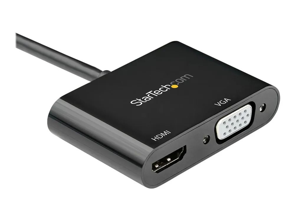 StarTech.com Adapter DispayPort auf VGA - HDMI 4K 60Hz - DP Video Adapter - Videoadapter - DisplayPort männlich zu HD-15 (VGA)