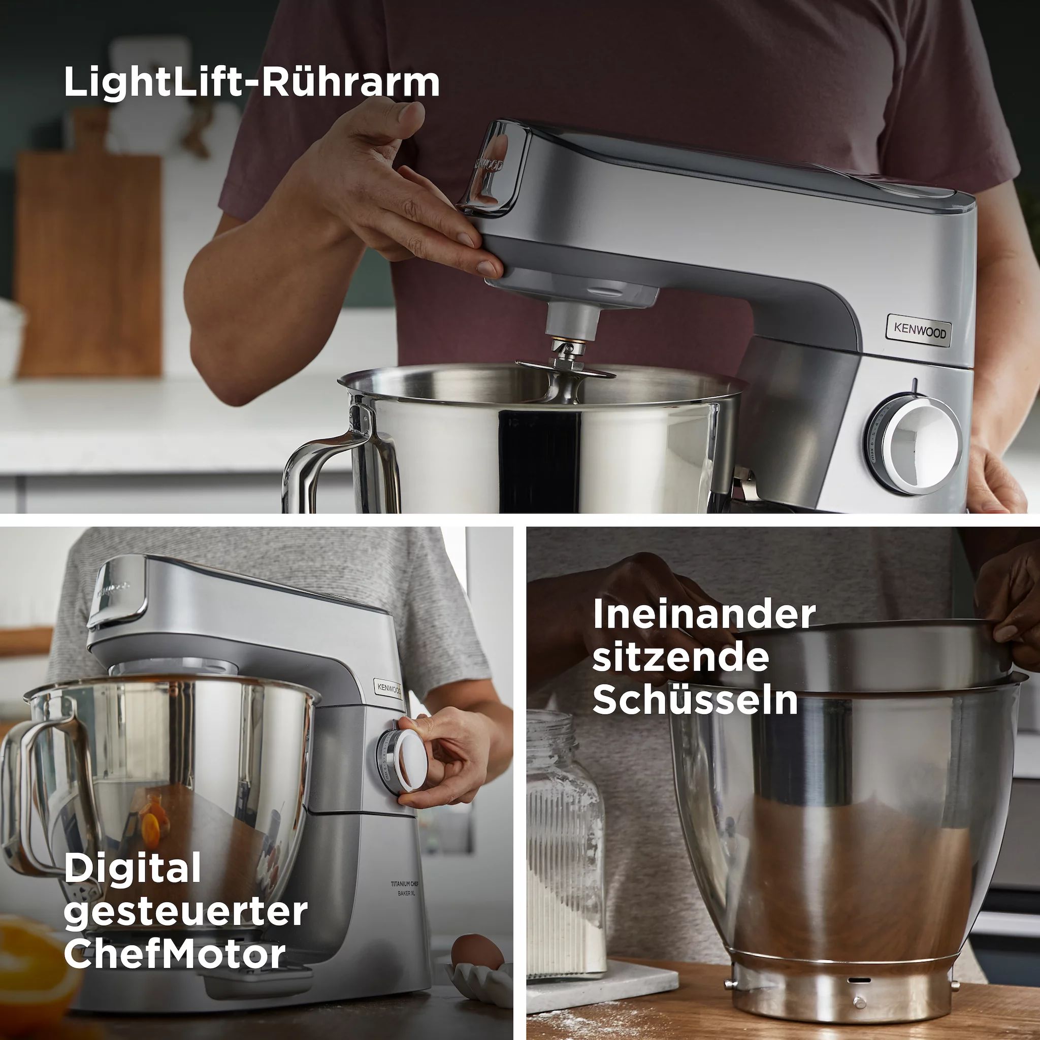 Kenwood Küchenmaschine Titanium Chef Baker XL KVL85.004SI