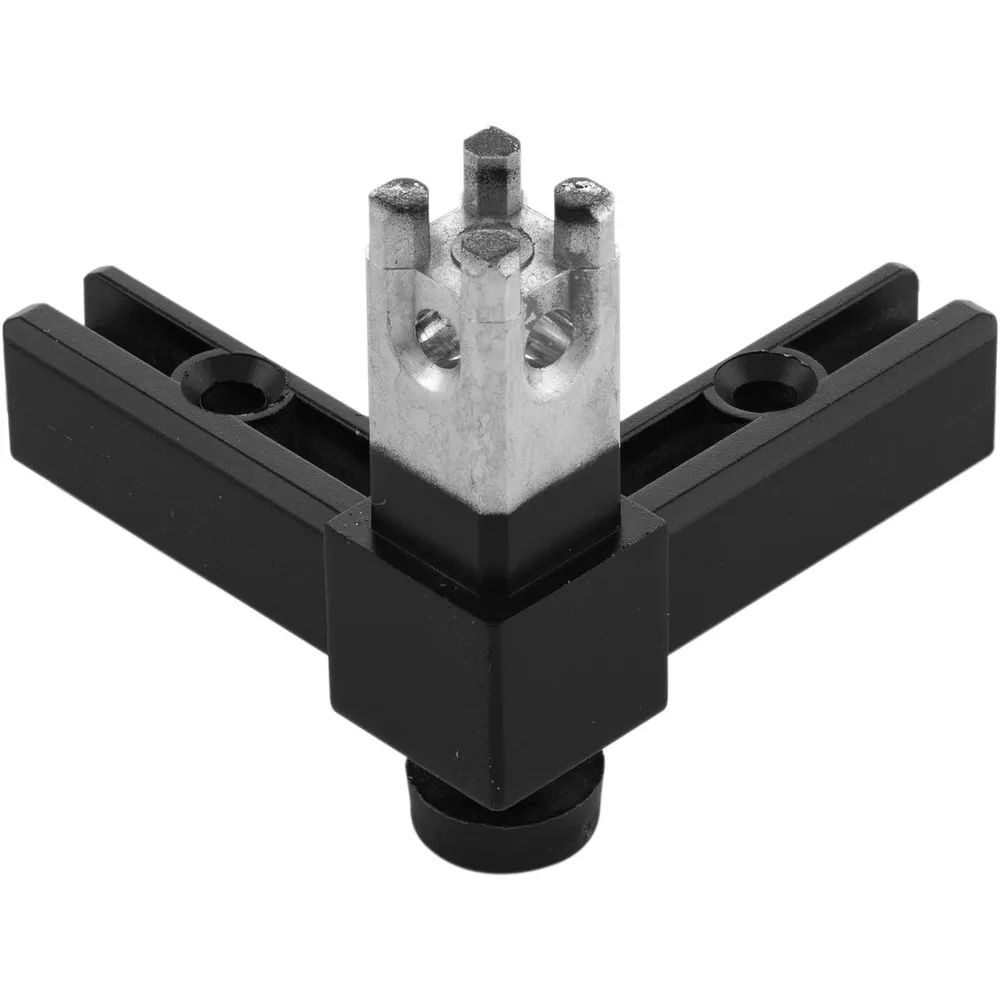 ALUMIS Smartcube Eckknoten 3s mit Stellfuß Zamak schwarz