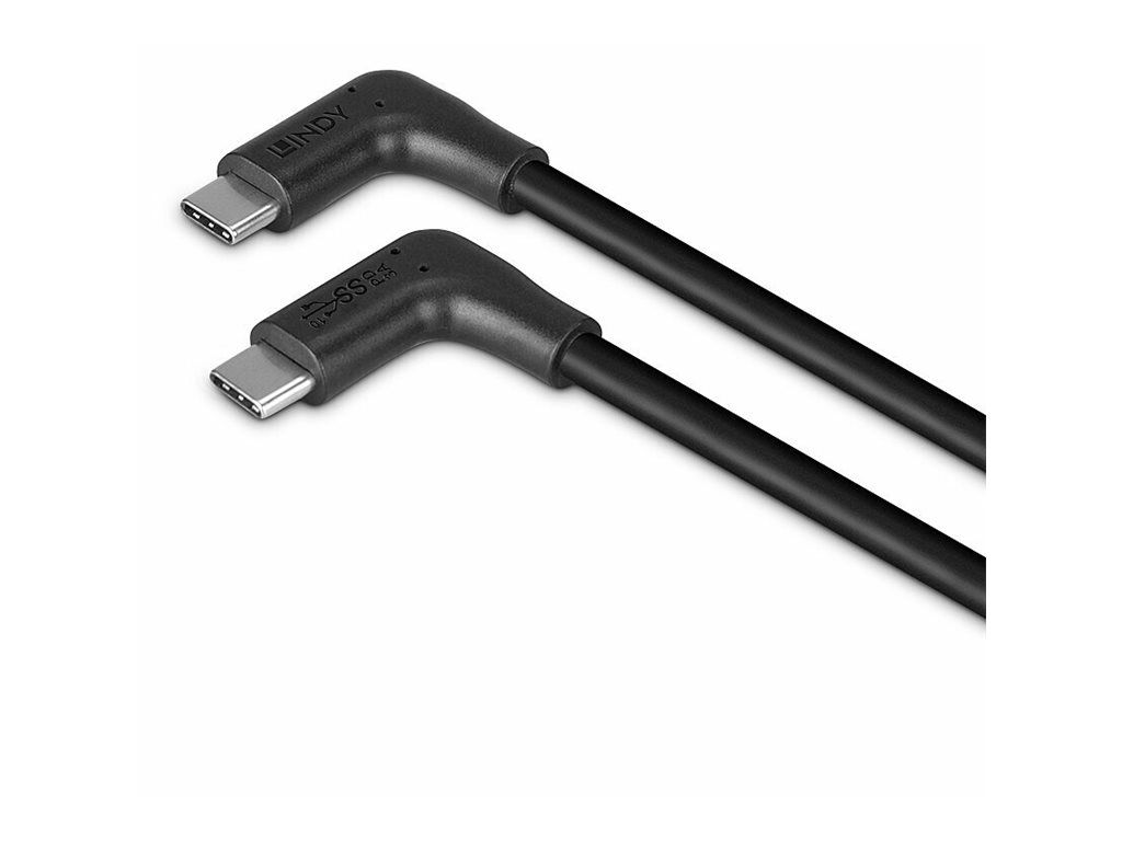 Lindy USB-Kabel - 24 pin USB-C (M) nach rechts abgewinkelt zu 24 pin USB-C (M)