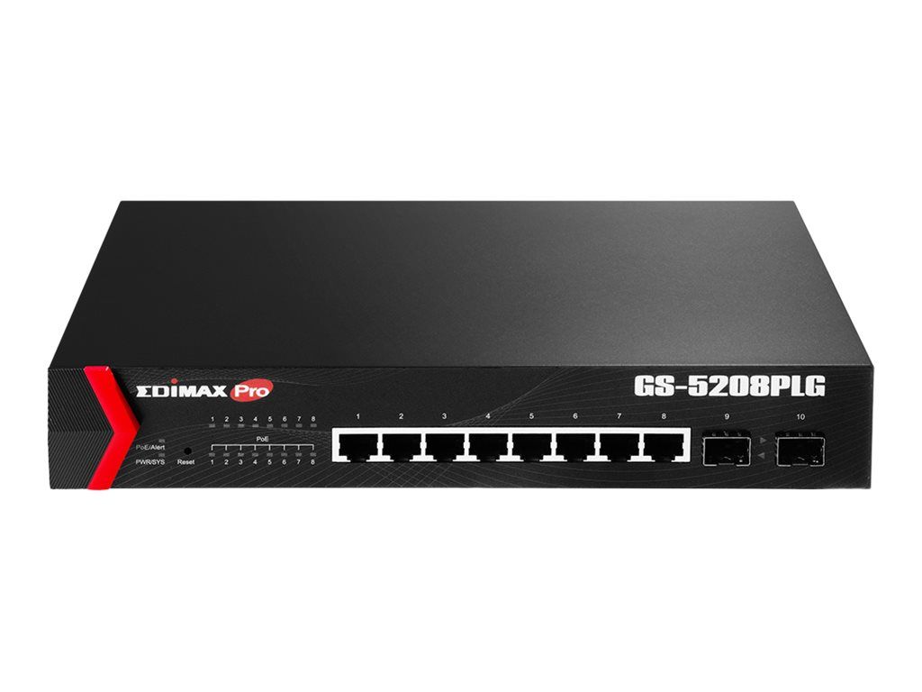 Edimax Pro GS-5208PLG V2 - Switch - Smart - 8 x 10/100/1000 (PoE+)