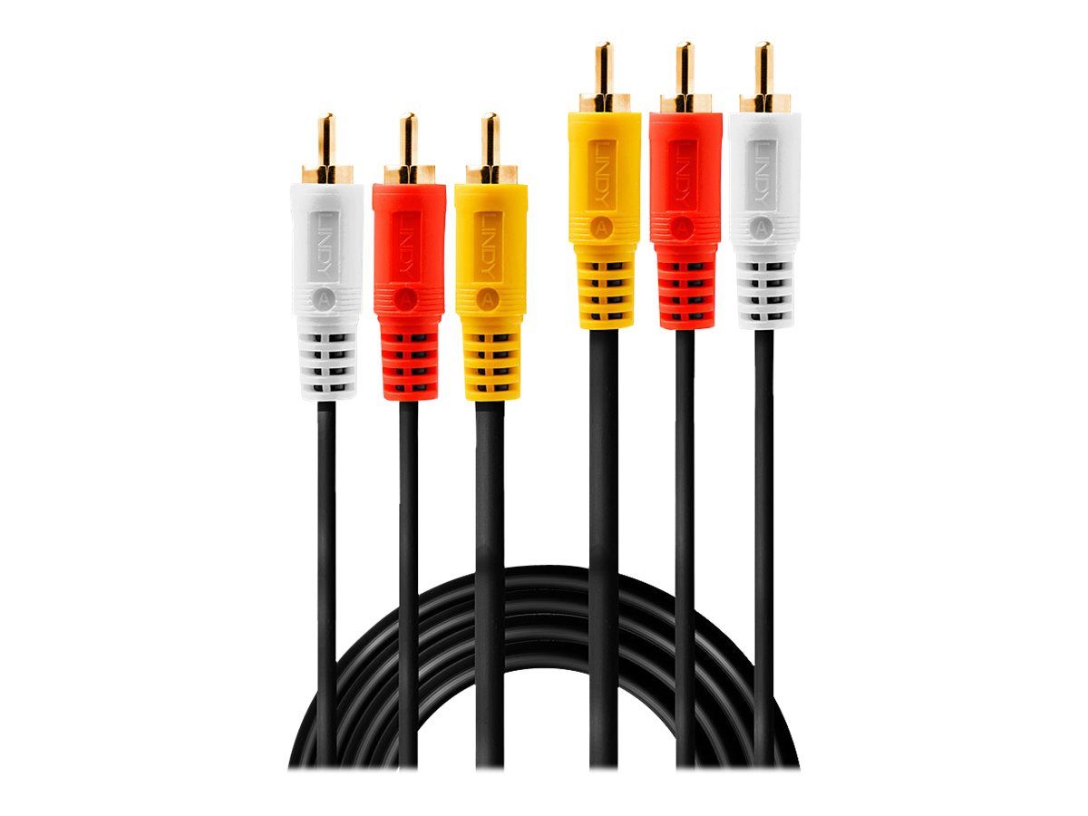 Lindy Premium - Video- / Audiokabel - Composite Video / Audio - RCA x 3 (M)