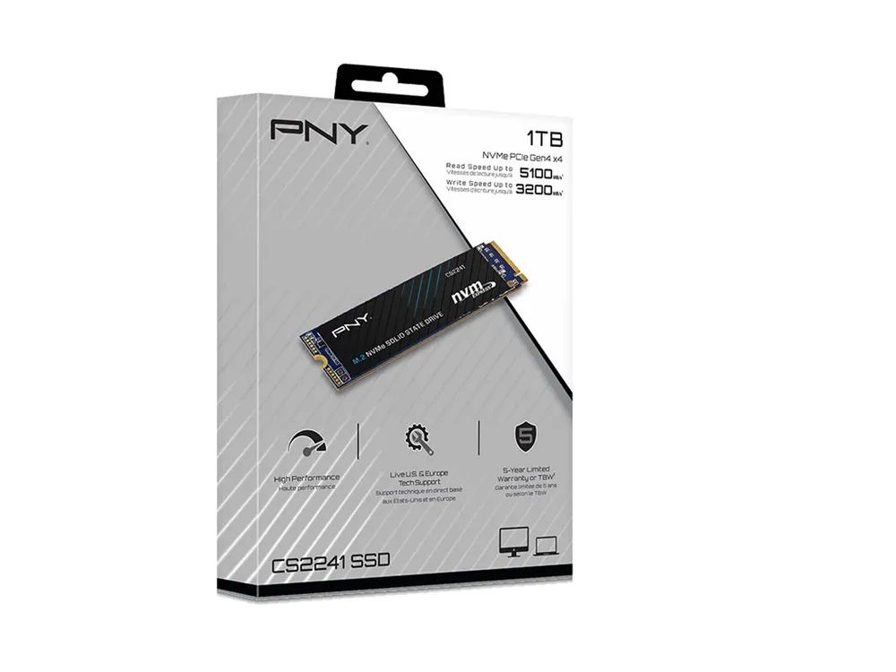PNY CS2241 - SSD - 1 TB - intern - M.2 2280 - PCIe 4.0 x4 (NVMe) Open Box 