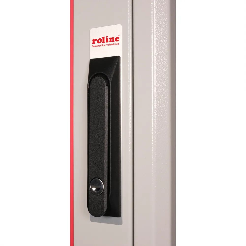 ROLINE 19-Zoll Netzwerkschrank Pro 42 HE, 600x600 BxT Glastür grau