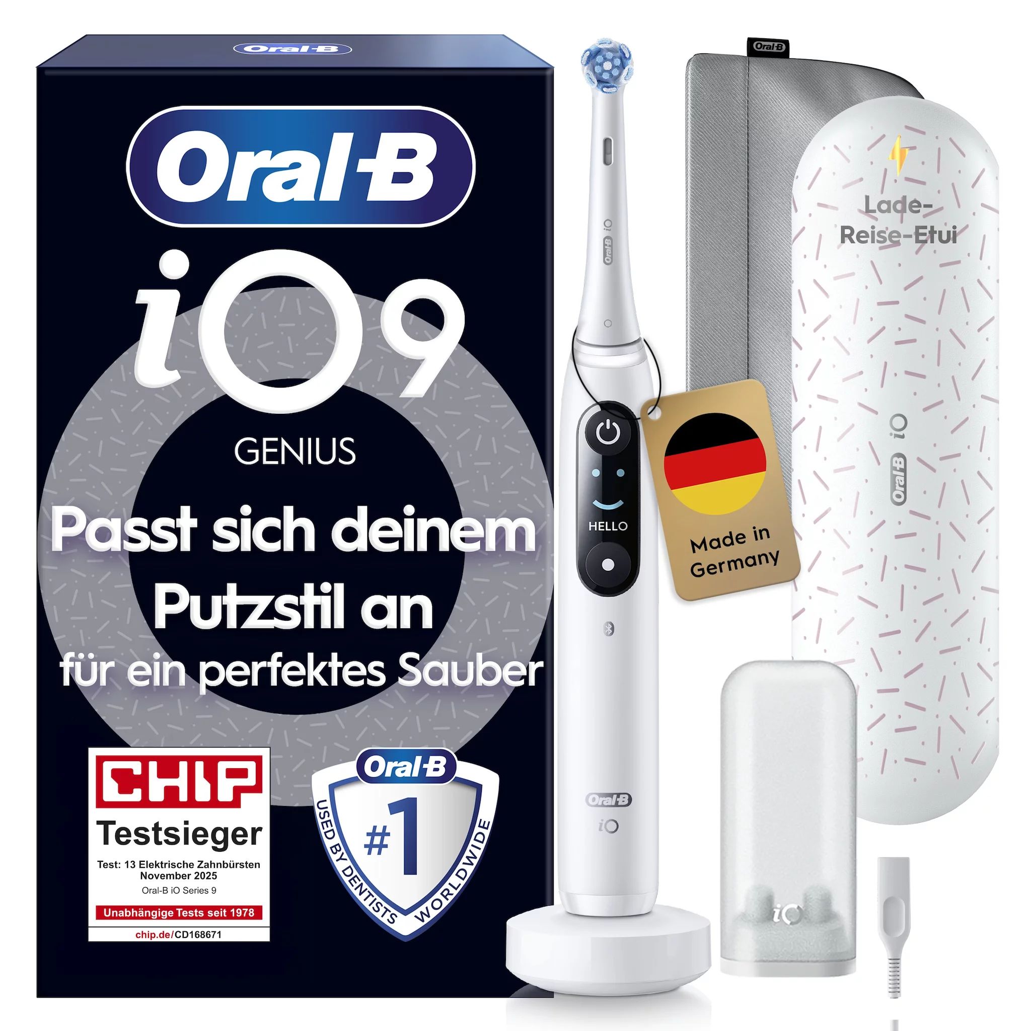 Oral-B iO Series 9, White Alabaster Luxe Edition