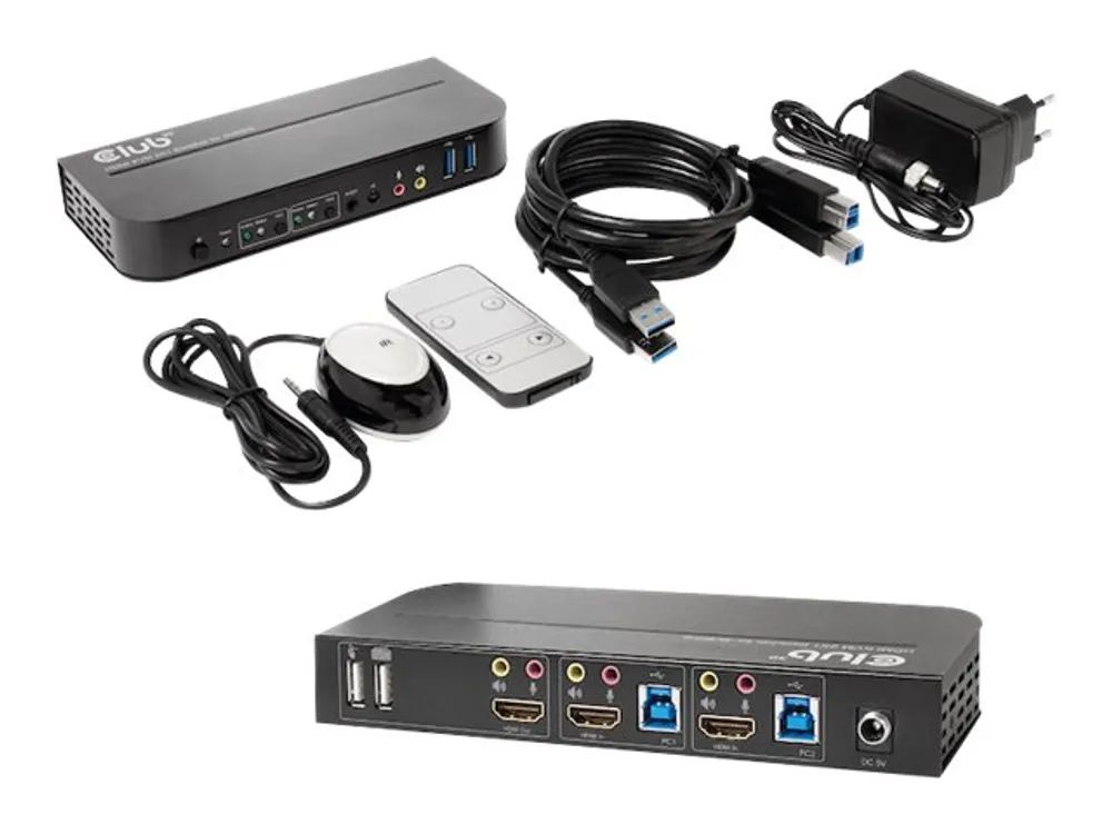 Club 3D CSV-1382 - KVM-/Audio-Switch - 2 x KVM/Audio