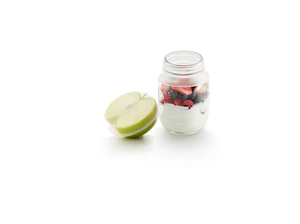 Lékué Silikondeckel, 2er-Set, 8,5 cm - Transparent