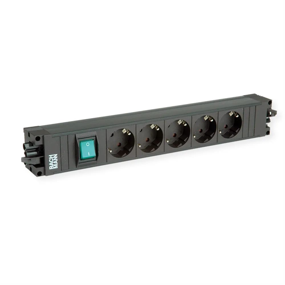BACHMANN STEP BASE 5xCEE7/3 GST18, mit Schalter, schwarz