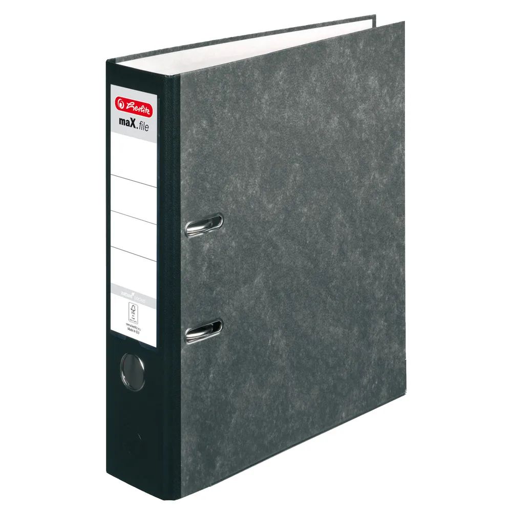 herlitz Ordner maX.file nature, A4, 8cm, schwarz
