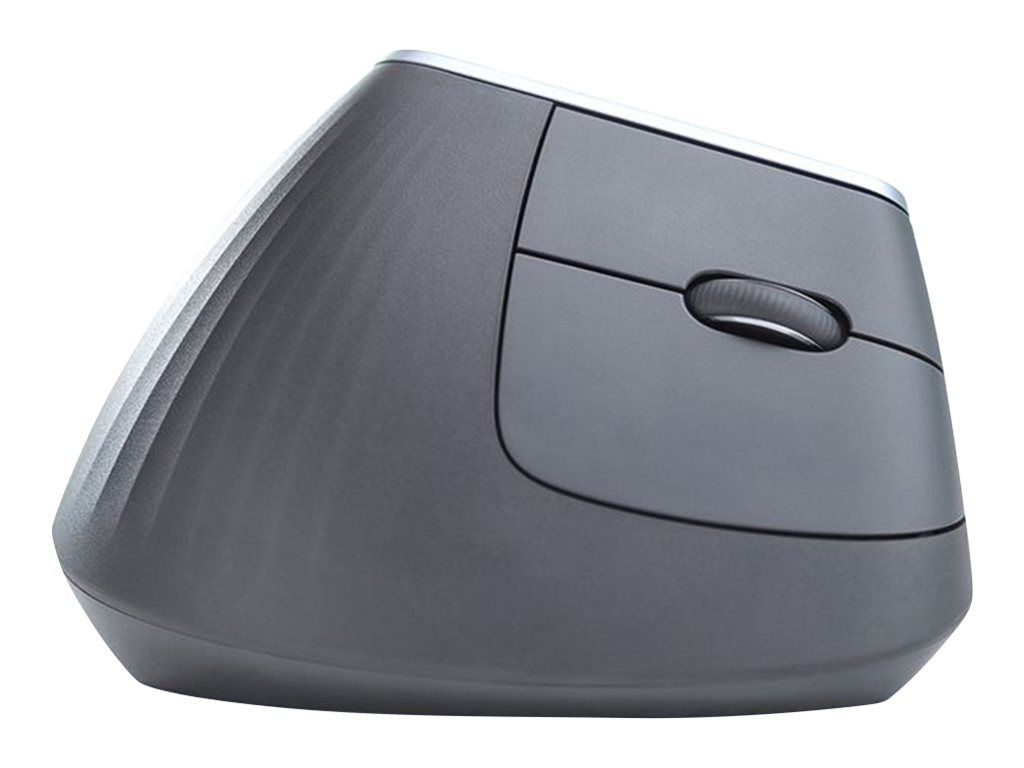 Logitech MX Vertical - Vertikale Maus - ergonomisch - optisch - 6 Tasten - kabellos, kabelgebunden - Bluetooth, 2.4 GHz - kabelloser Empfänger (USB)