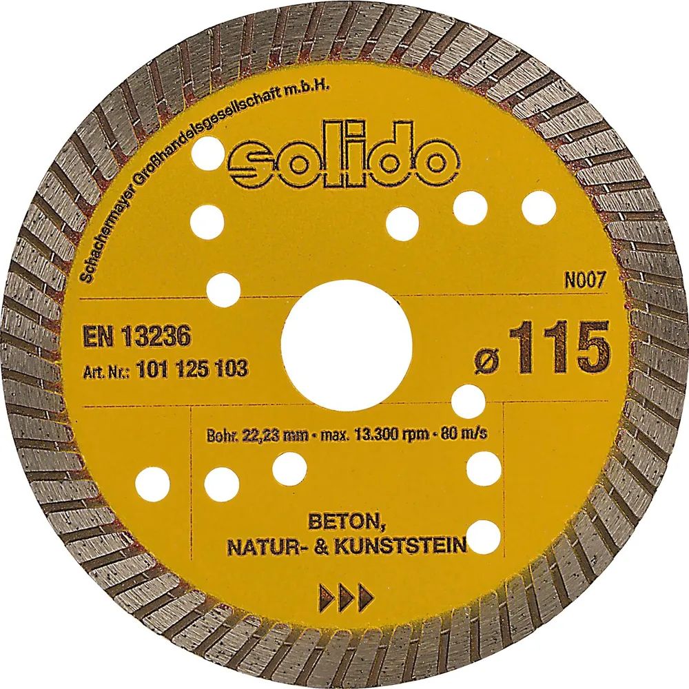 SOLIDO Diamant Trennscheibe 115 x 2.0 mm Beton Stein Baustellenmaterial