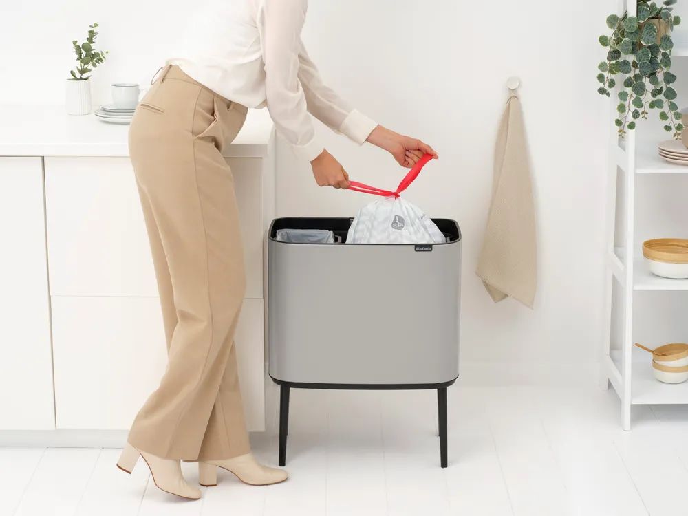 Brabantia Bo Touch Bin, 11 + 23L - Soft Grey