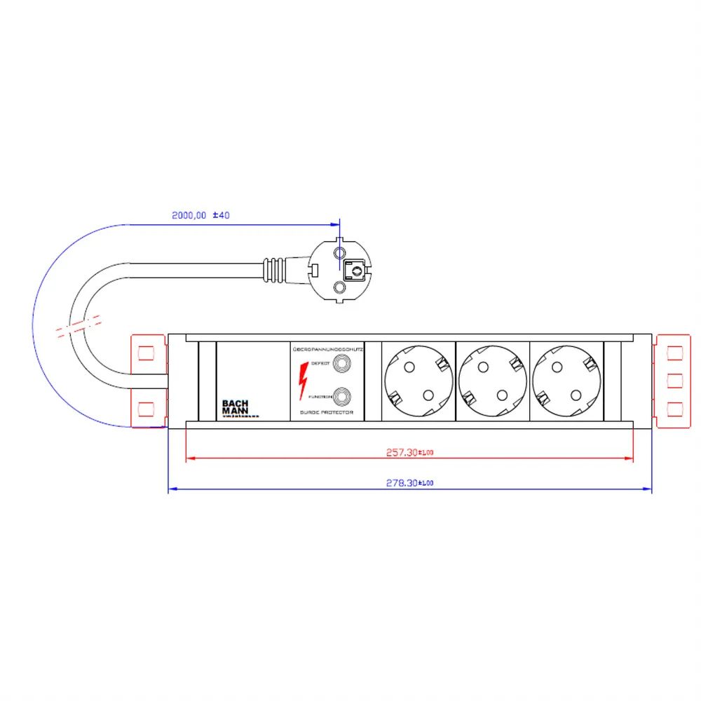 BACHMANN CONNECT LINE 3xSchutzkontakt, ÜSS
