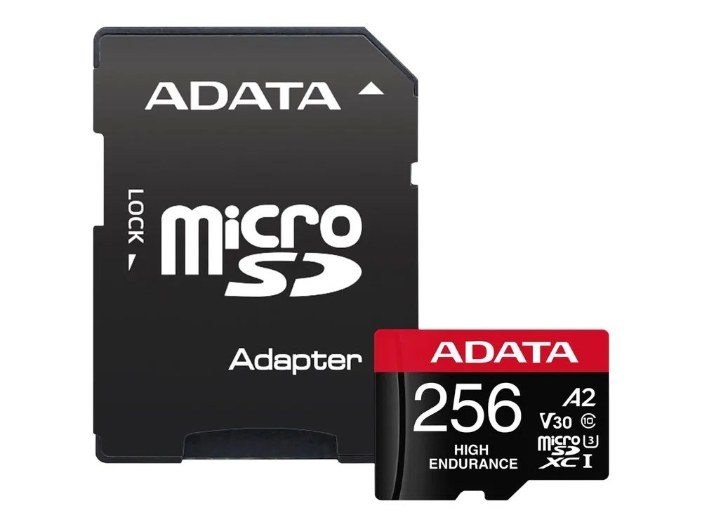 ADATA High Endurance - Flash-Speicherkarte (microSDXC-an-SD-Adapter inbegriffen) 256 GB