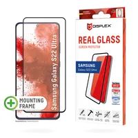 DISPLEX Full Cover Panzerglas (10H) für Samsung Galaxy S22 Ultra - Eco-Montagerahmen - volle Displayabdeckung - Tempered Glas - kratzer-resistente Schutzfolie - hüllenfreundlich - Samsung - Galaxy S22 Ultra - Trockene Anwendung - Schlagfest - Kratzre