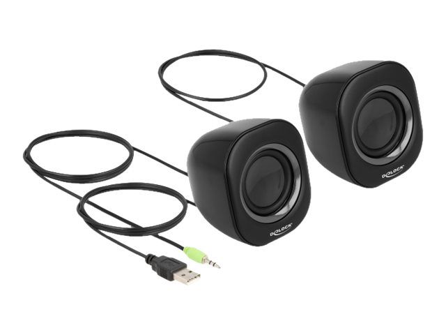 Delock Mini - Lautsprecher - für PC - 2 Watt (Gesamt)