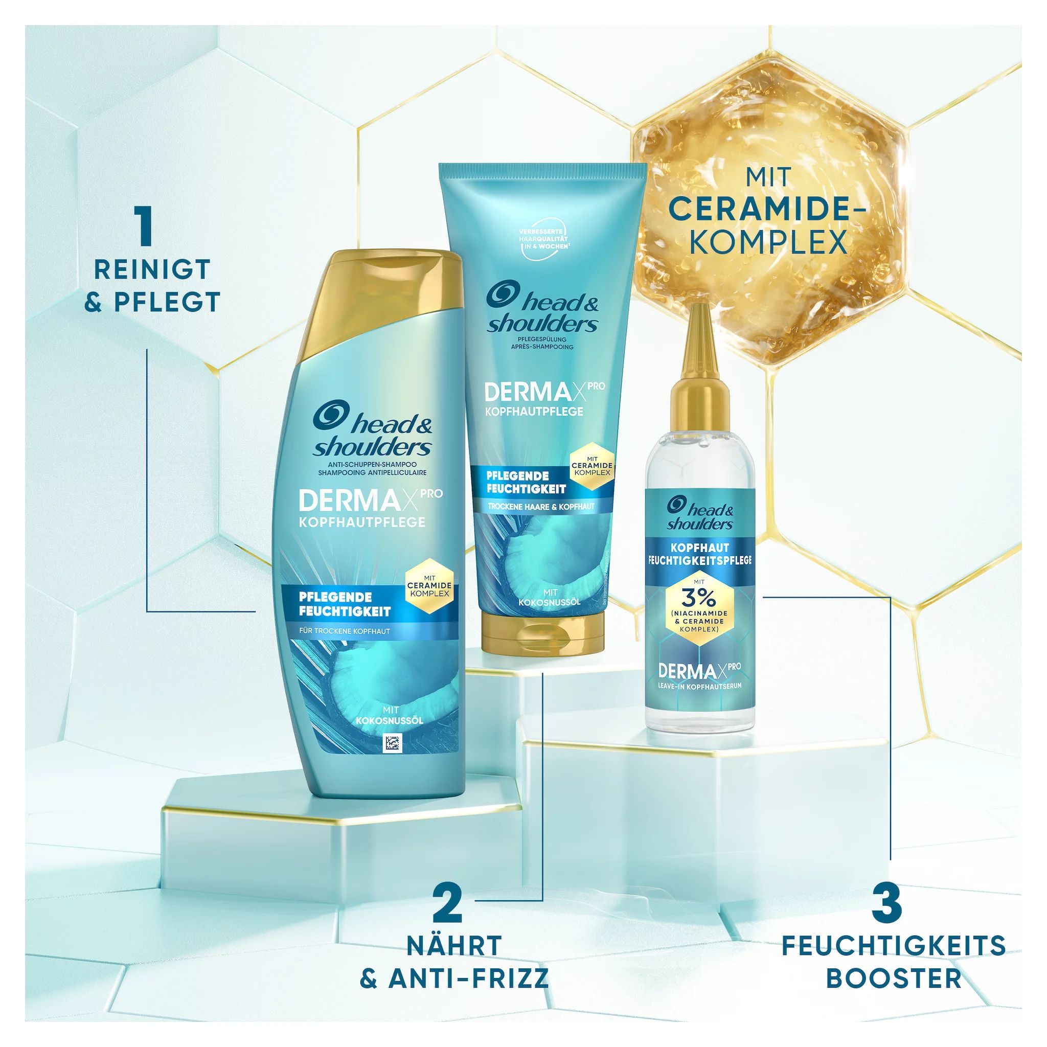 Head & Shoulders Derma x Pro Leave-In Serum Kopfhaut-Feuchtigkeitspflege