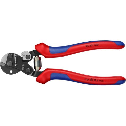 Knipex 160 MM 3-K, Ø 6 MM / KNIPEX DRAHTSEILSCHERE 95 62 160
