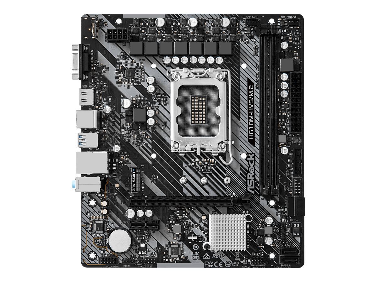 ASRock H610M-HVS/M.2 R2.0 - Motherboard - micro ATX - LGA1700-Sockel - H610 Chipsatz - USB 3.2 Gen 1 - Gigabit LAN - Onboard-Grafik (CPU erforderlich)