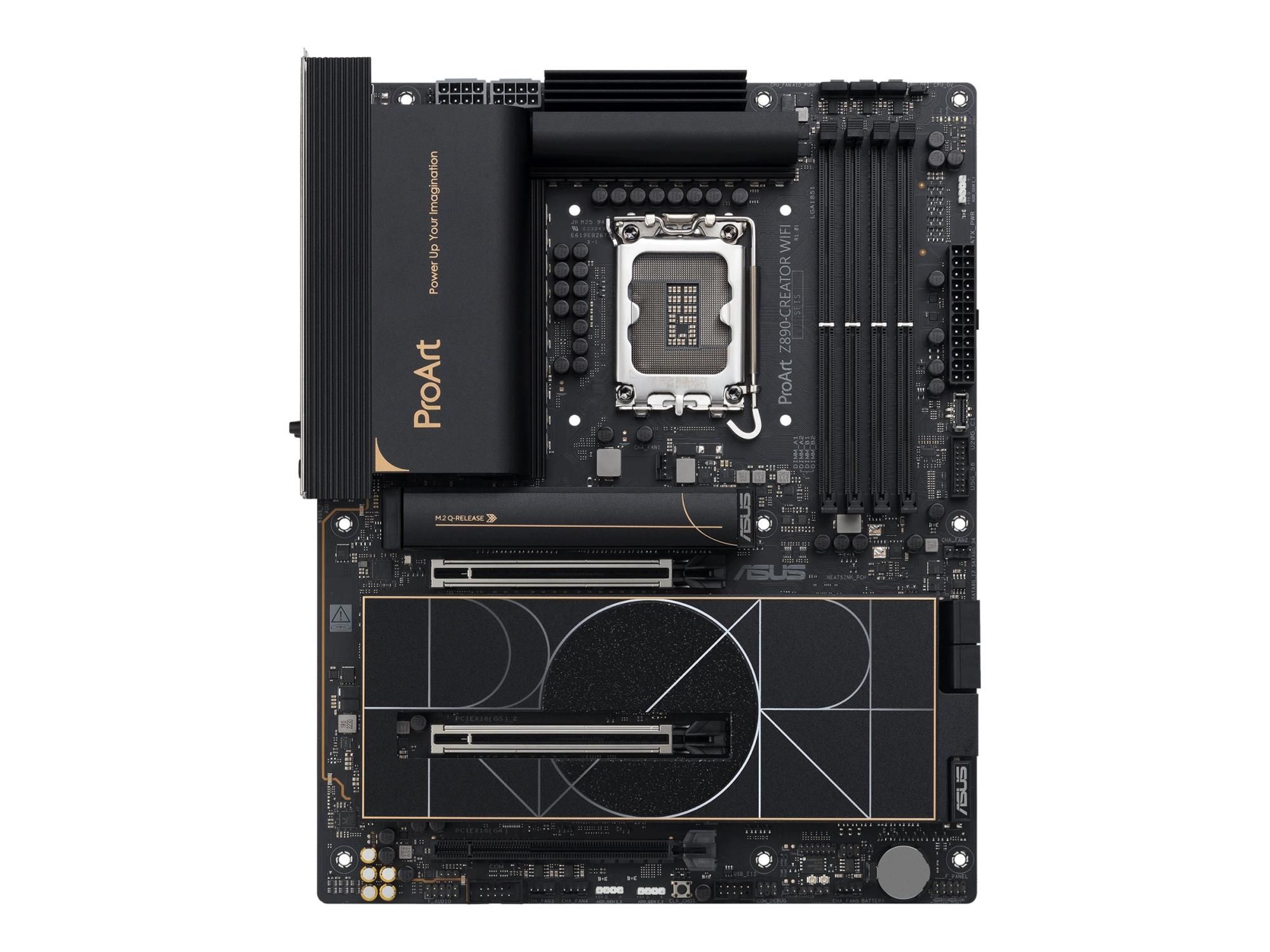 ASUS ProArt Z890-CREATOR WIFI - Motherboard - ATX - LGA1851-Sockel - Z890 Chipsatz - USB4, USB 3.2 Gen 2, USB-C 3.2 Gen 2x2, USB 3.2 Gen 1 - 10 Gigabit LAN, 2.5 Gigabit LAN, Bluetooth, Wi-Fi 7 - Onboard-Grafik (CPU erforderlich)