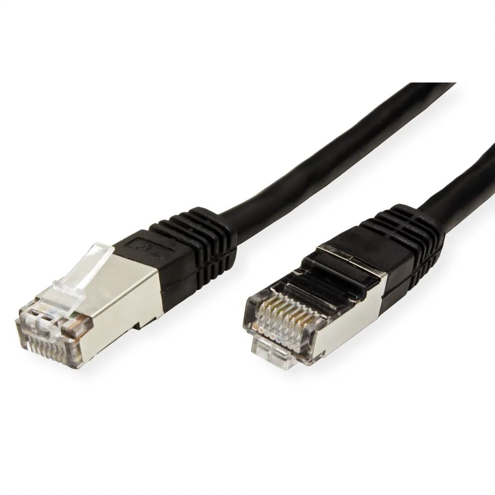 VALUE Patchkabel Cat.6 (Class E) S/FTP (PiMF), schwarz, 7 m