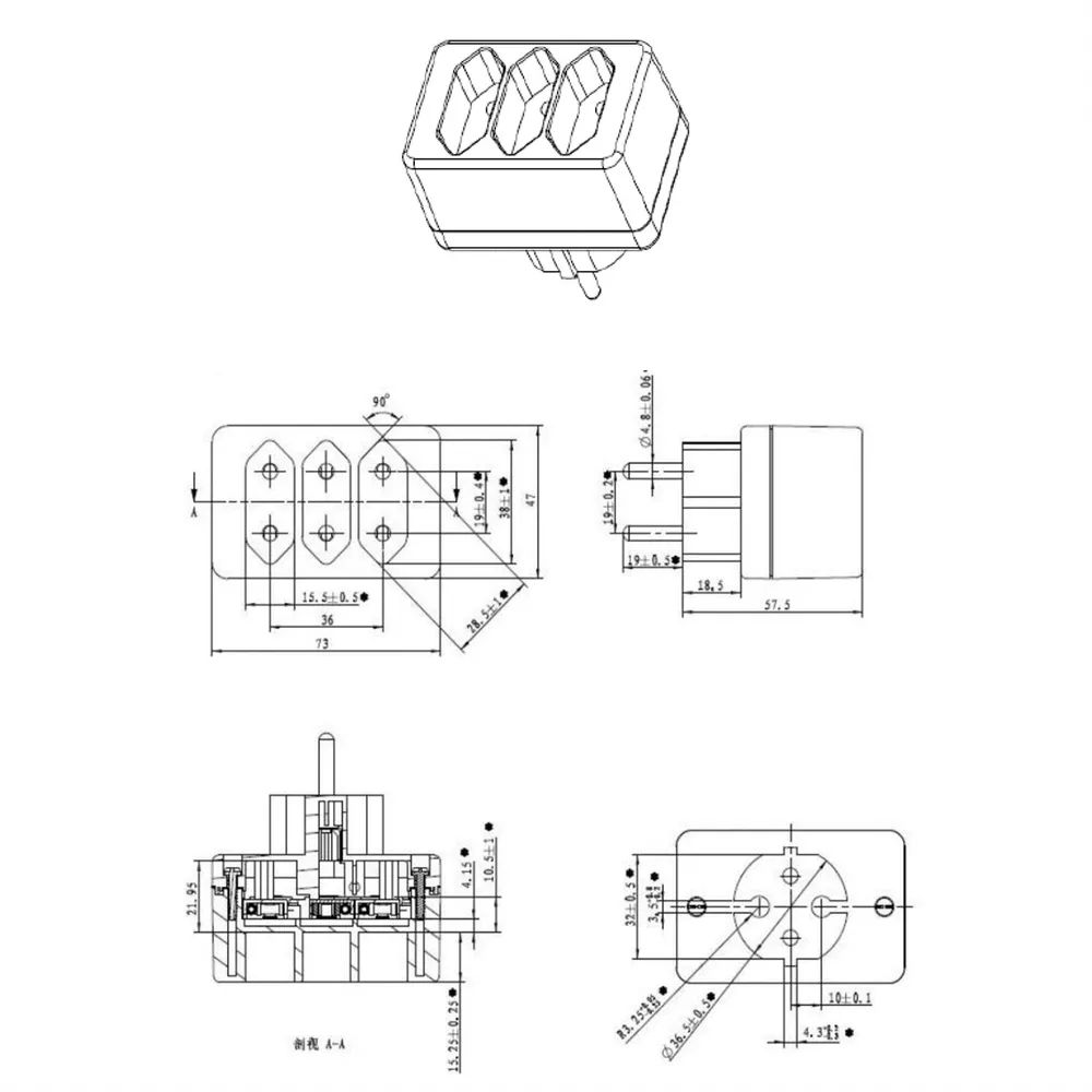 BACHMANN Multistecker 3xEuro, weiß 3x2,5A/230V