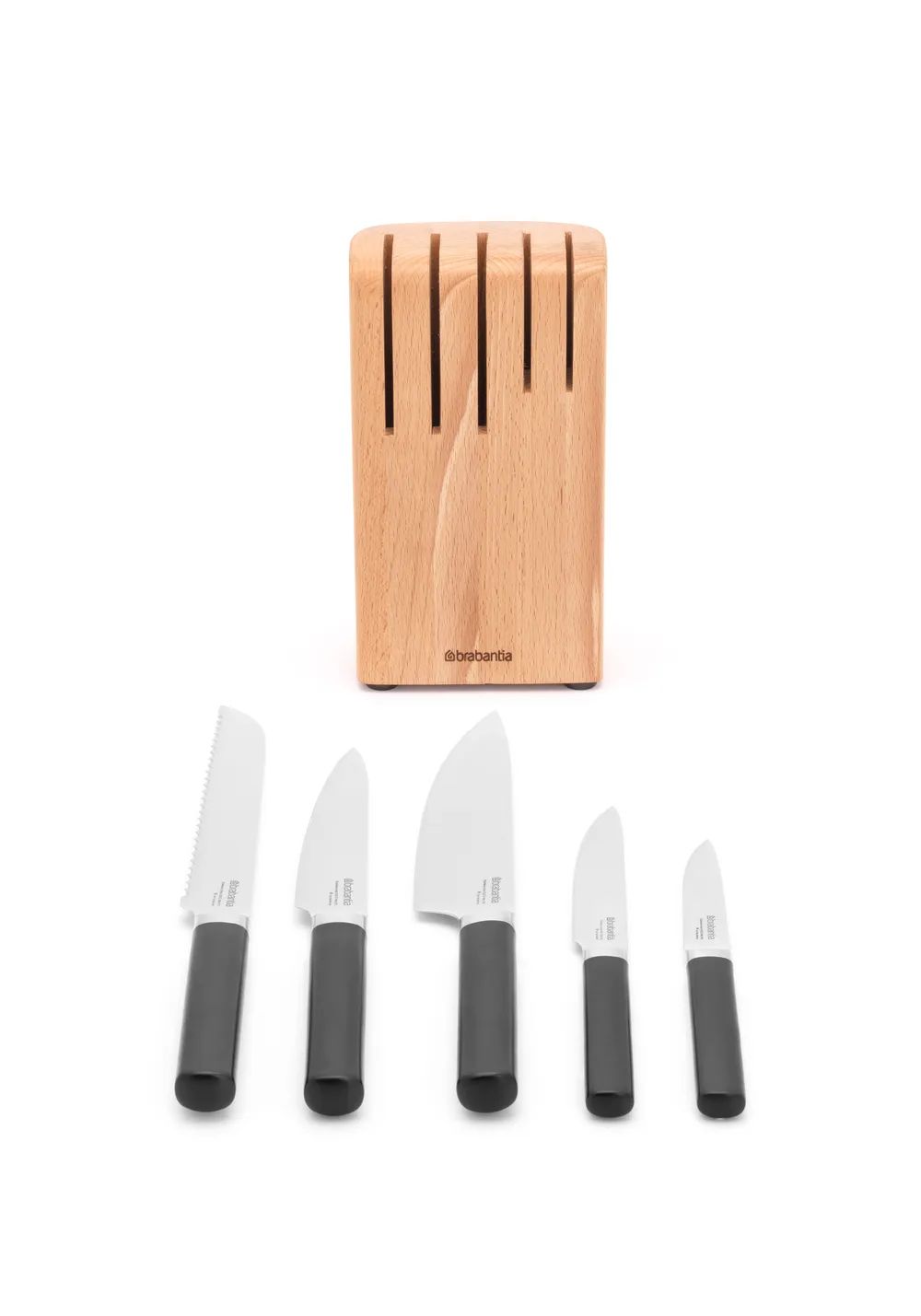 Brabantia Profile Messerblock samt Messern - Beech Wood