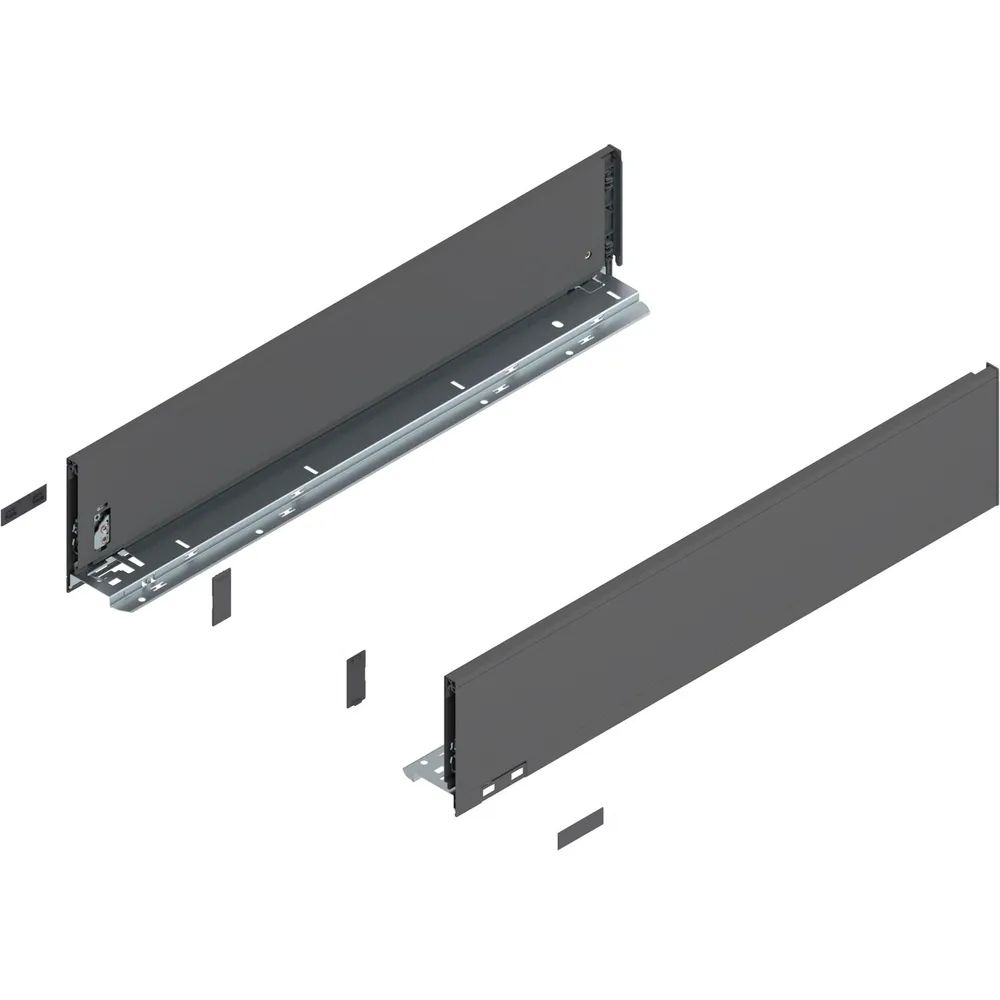 BLUM LEGRABOX pure Zarge Höhe K, NL 600, Oriongrau-matt