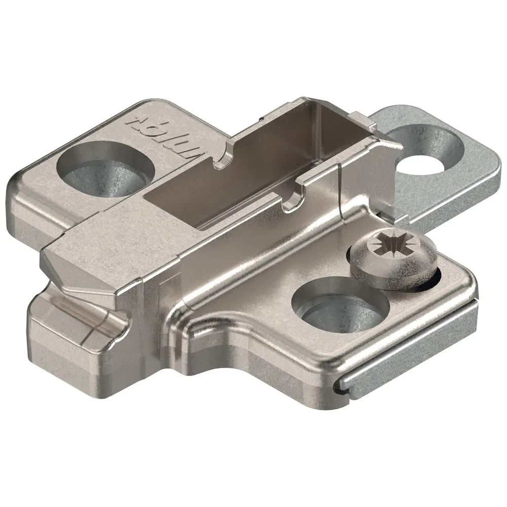 BLUM CLIP Kreuzmontageplatte, Zink, Schrauben, Distanz 3 mm