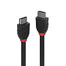 Lindy Black Line - Standard - HDMI-Kabel - HDMI männlich zu HDMI männlich - 15 m - Dreifachisolierung - Schwarz - rund, unterstützt 4K 30 Hz (4096 x 2160)