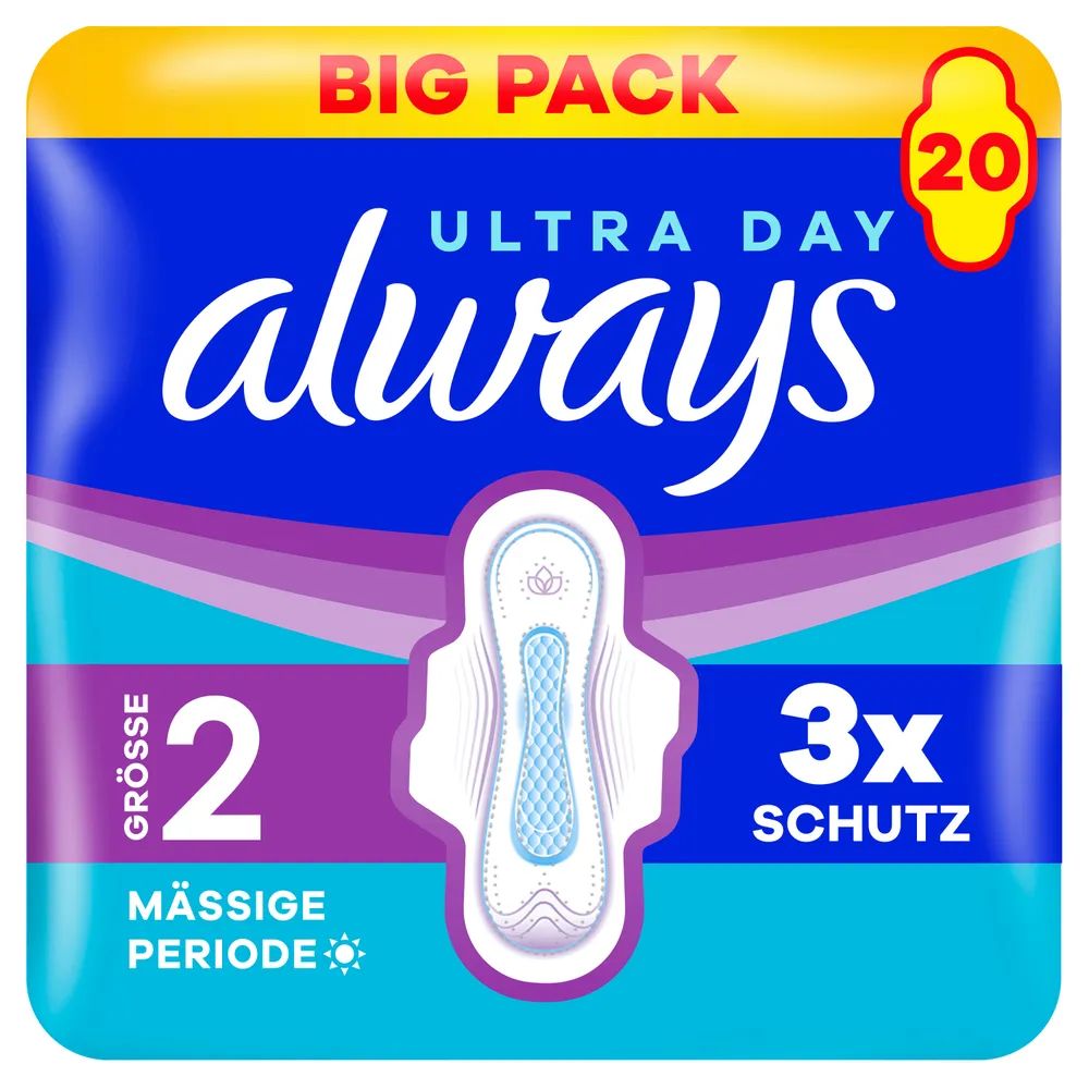 always Ultra Binde - Größe 2 - Long mit Flügeln BigPack 20