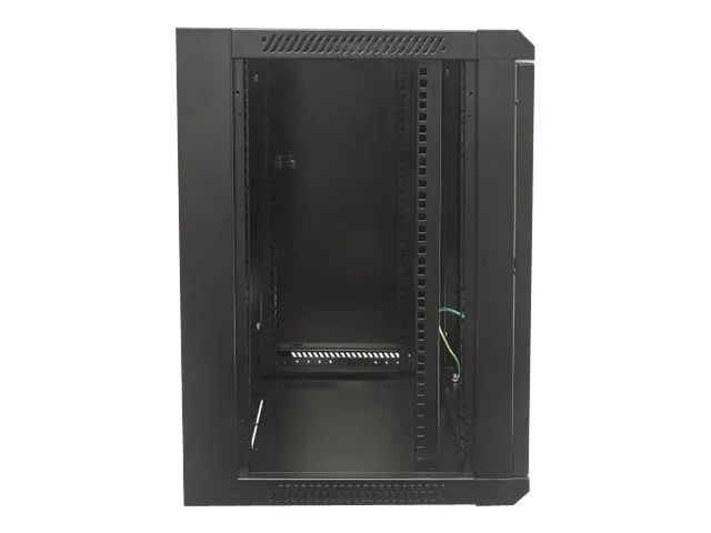 IC Intracom Intellinet Network Cabinet, Wall Mount (Standard), 15U, Usable Depth 410mm/Width 510mm, Black, Flatpack, Max 60kg, Metal & Glass Door, Back Panel, Removeable Sides,Suitable also for use on desk or floor, 19",Parts for wall install (eg scr