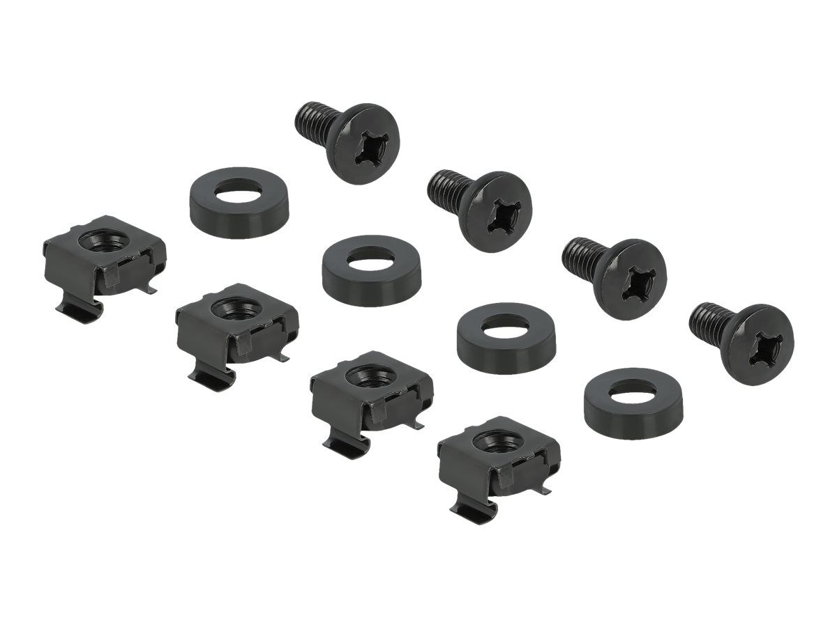 Delock DIN Schienenpanel - Rack montierbar - Schwarz - 1U - 48.3 cm (19")