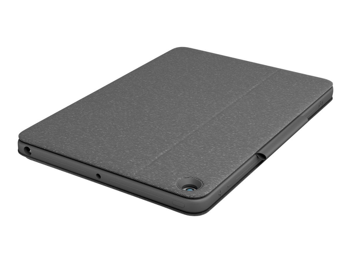 Logitech Combo Touch - Tastatur und Foliohülle - mit Trackpad - hintergrundbeleuchtet - Apple Smart connector - AZERTY - Französisch - Oxford Gray - für Apple 10.9-inch iPad (10. Generation)