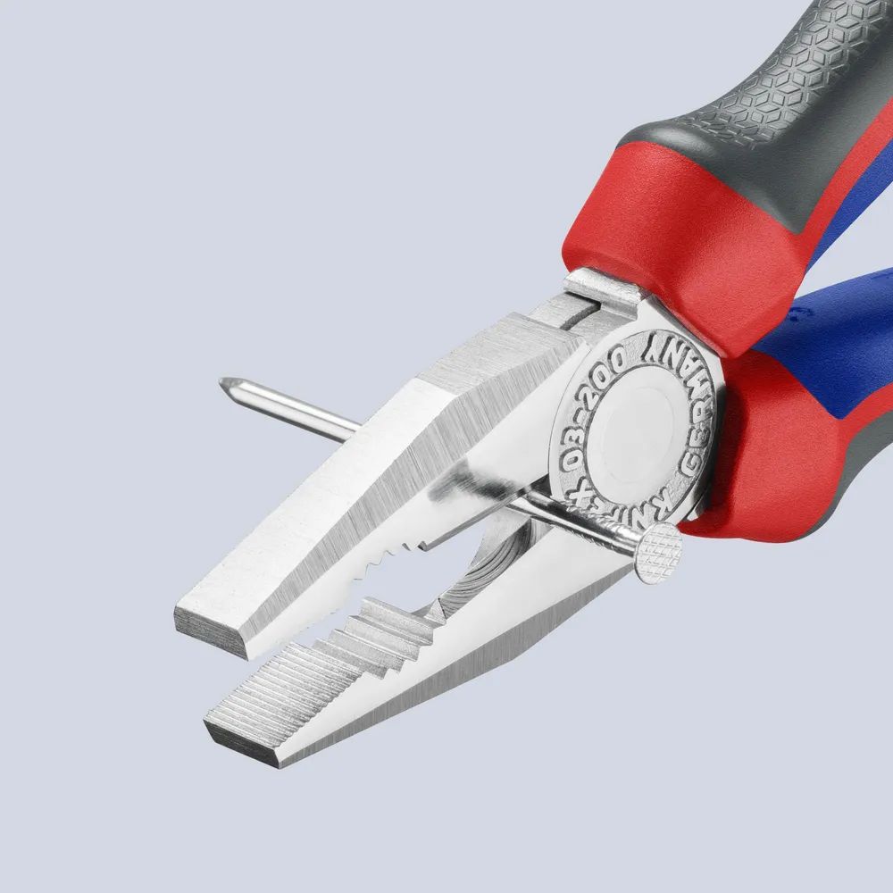 KNIPEX Kombizange mit Comfort-Griffen verchromt 200 mm