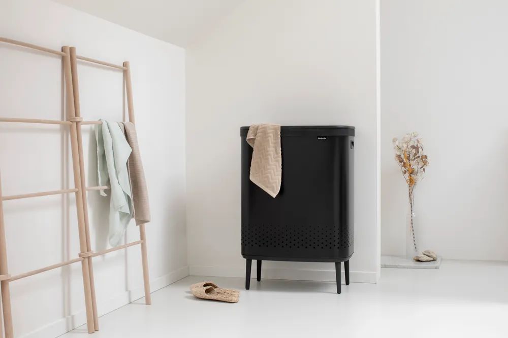 Brabantia Bo Wäschekorb Hi, 2 x 45 L - Matt Black