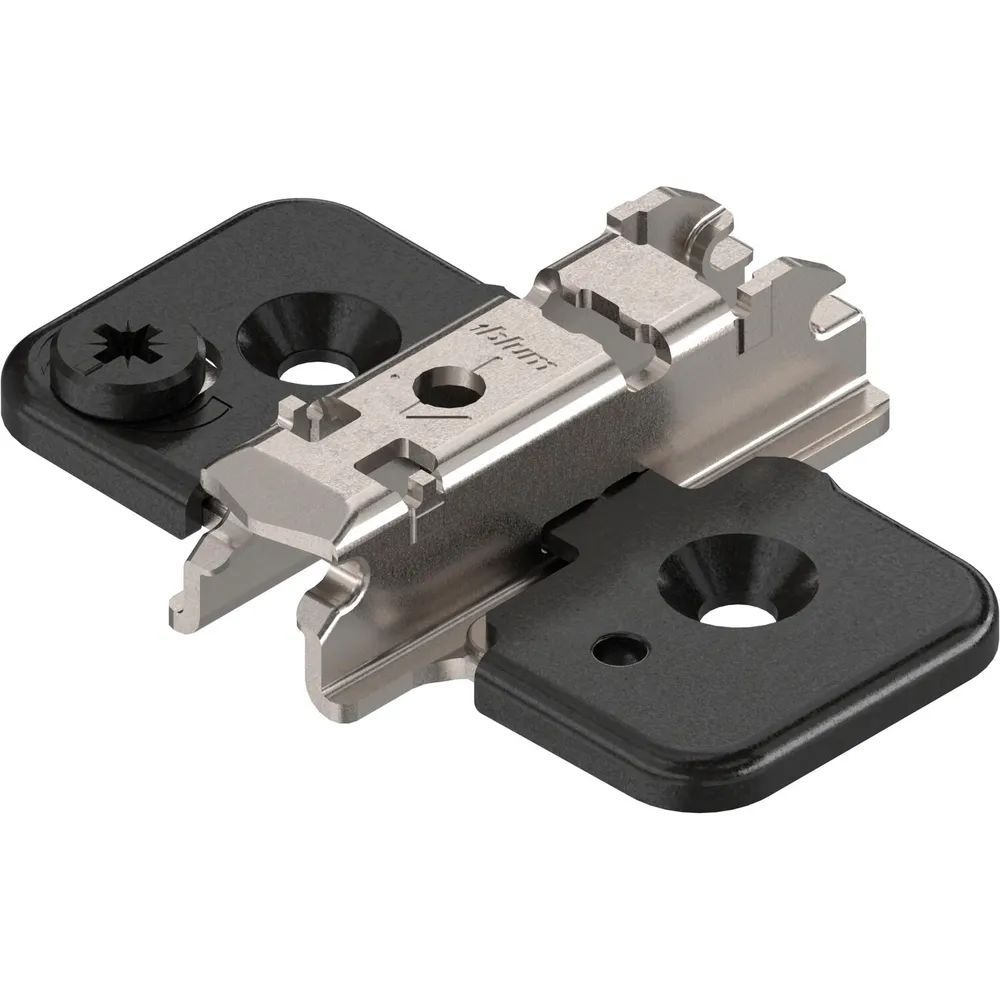 BLUM CLIP ONYX Exzenter Kreuzmontageplatte, Stahl, Schrauben, Distanz 3 mm