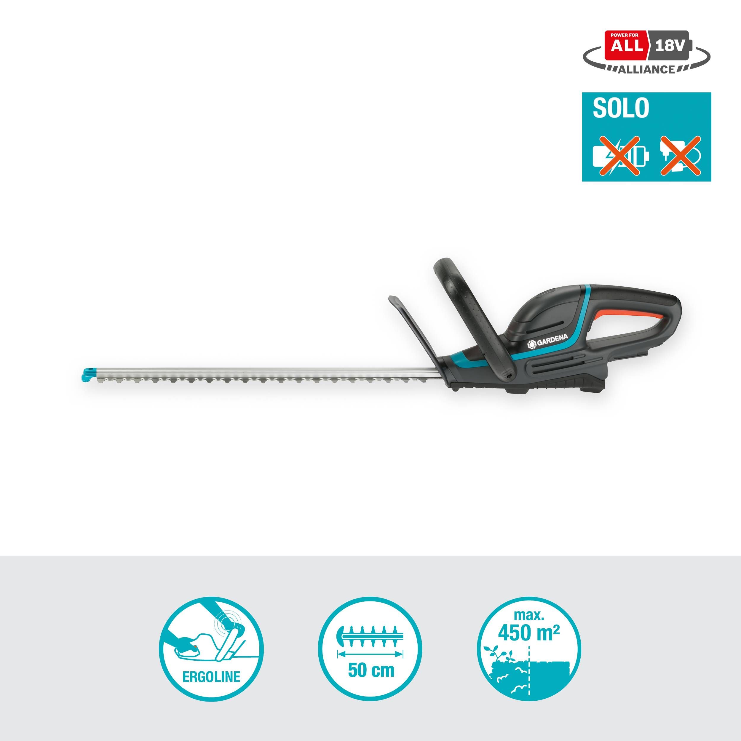 Gardena Akku-Heckenschere ComfortCut 50/18V-P4A solo