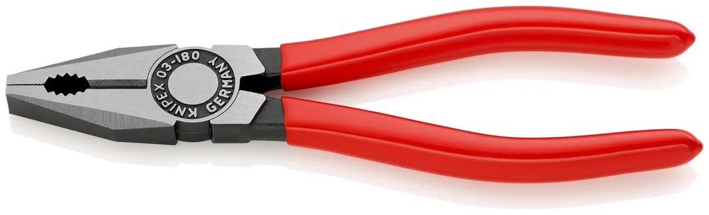 KNIPEX Kombizange mit Kunststoff überzogen schwarz atramentiert 180 mm