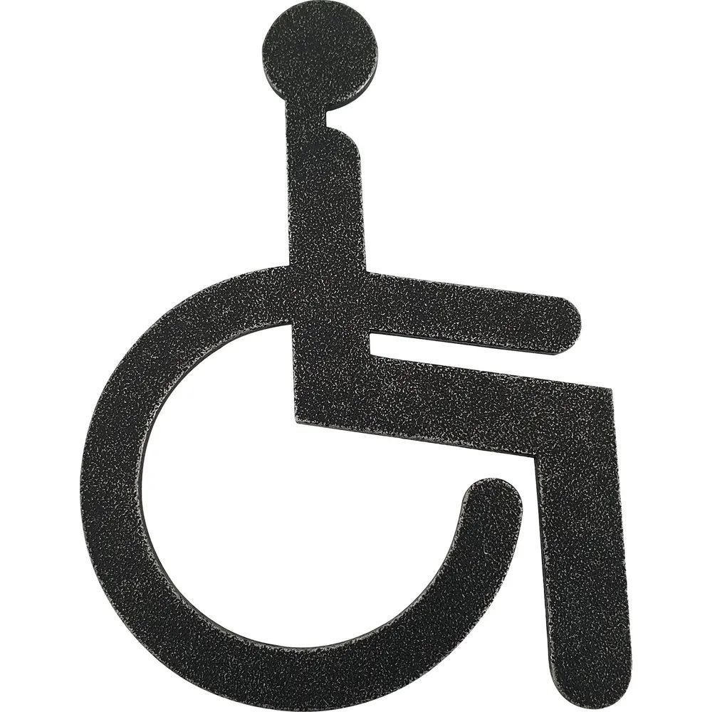 Alfred Hörtnagl Gesellschaft mbH Ges.m.b.H.&Co.KG Symbol für WC Türen - Rollstuhl, verzinkt schwarz