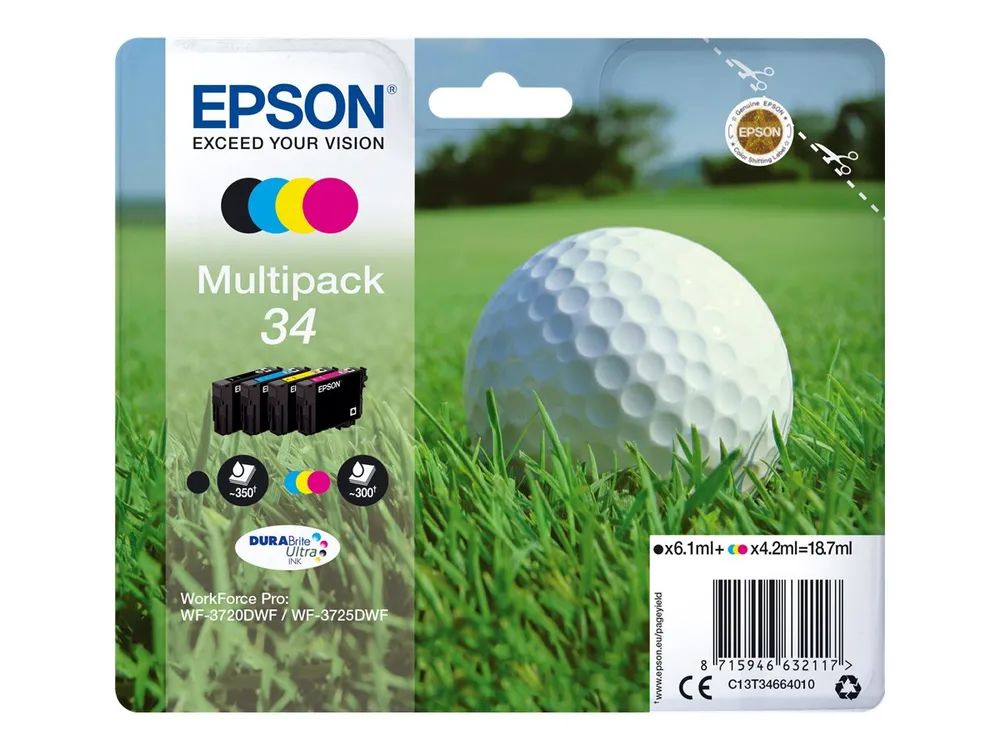Epson 34 Multipack - 4er-Pack - Schwarz, Gelb