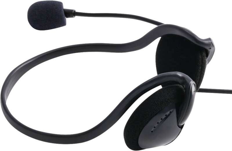 Hama PC-Office-Headset "NHS-P100" mit Neckband, Stereo, Schwarz