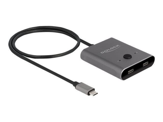 Delock Switch 2 to 1 - Hub - bidirektional, 8K, 10 Gbps - 2 x USB-C (Power Delivery)