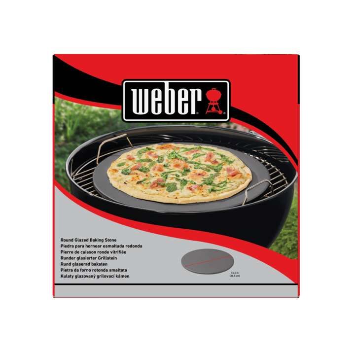 Weber runder glasierter Pizzastein