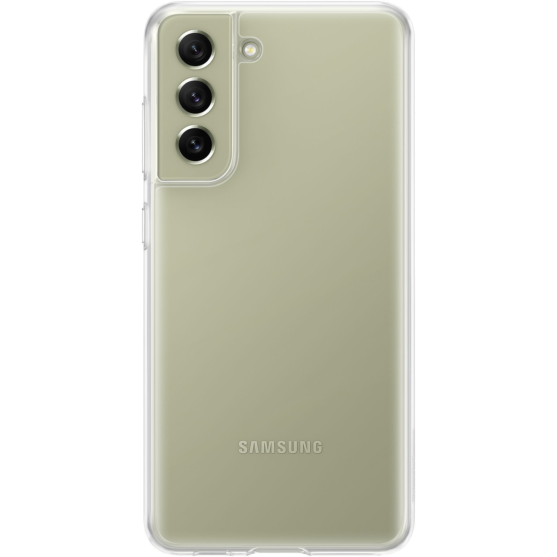 Samsung Premium Clear Cover "EF-QG990" für Galaxy S21 FE, Weiß