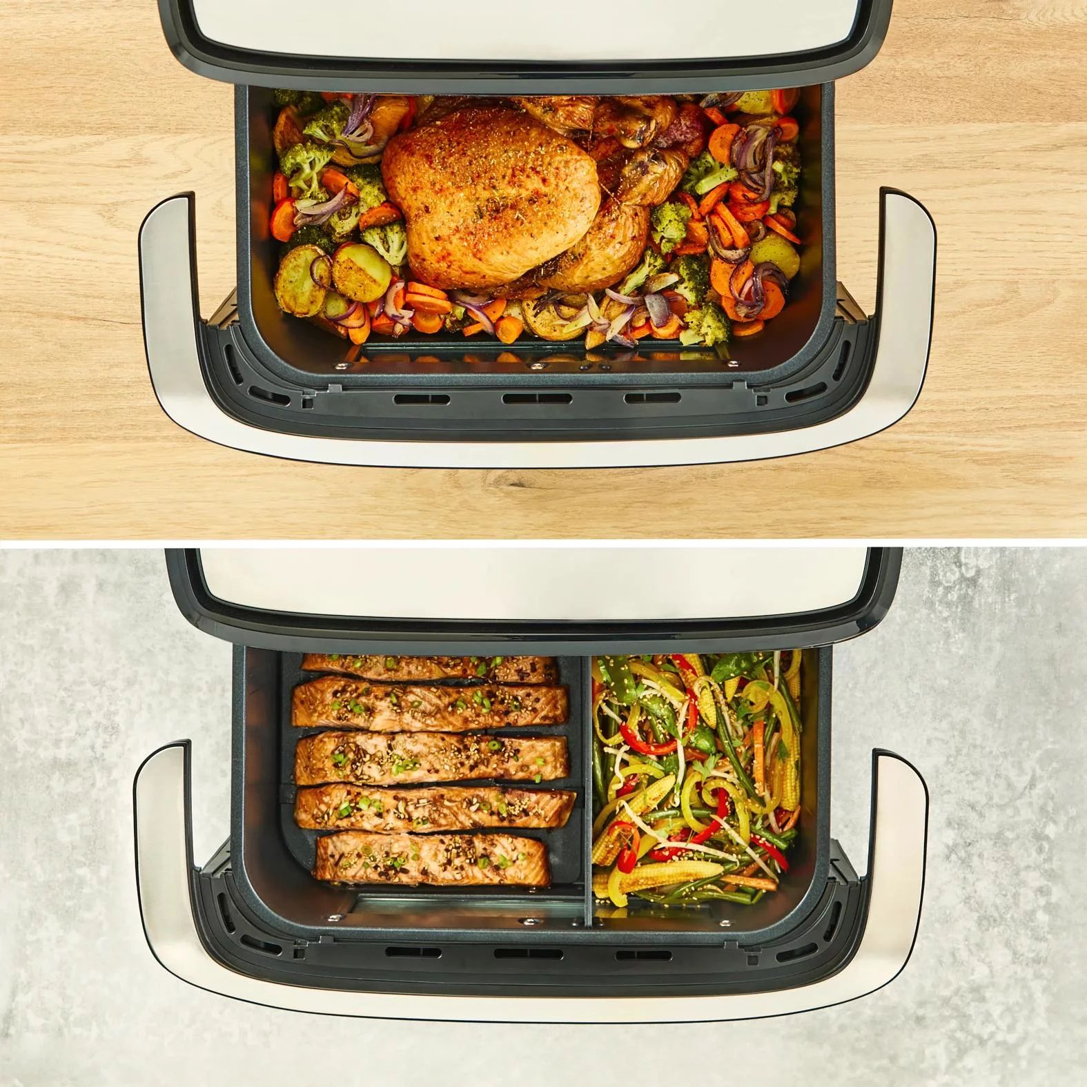 Tefal EY9228 Heißluftfritteuse Dual Easy Fry Flex (9L)