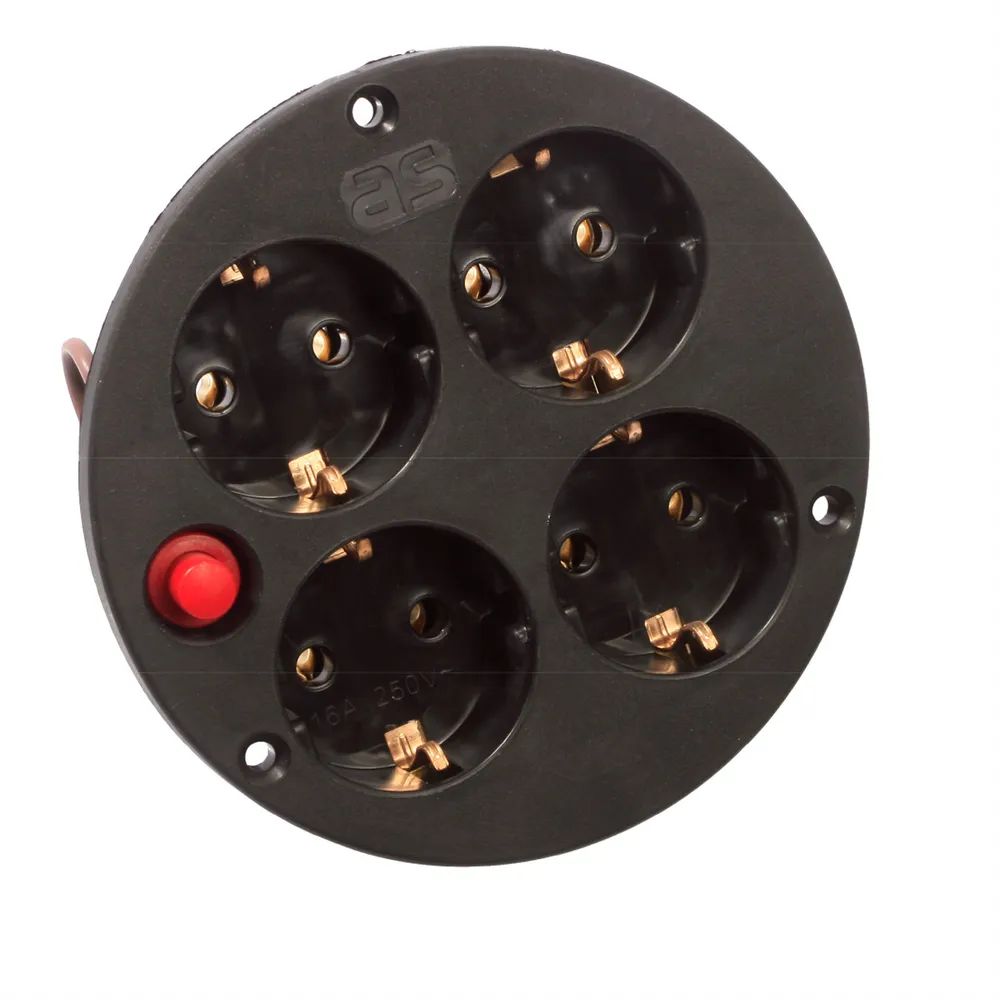 BACHMANN Steckdoseneinsatz 4-fach S, Steckdoseneinsatz 4f o.Deckel,Thermosch.