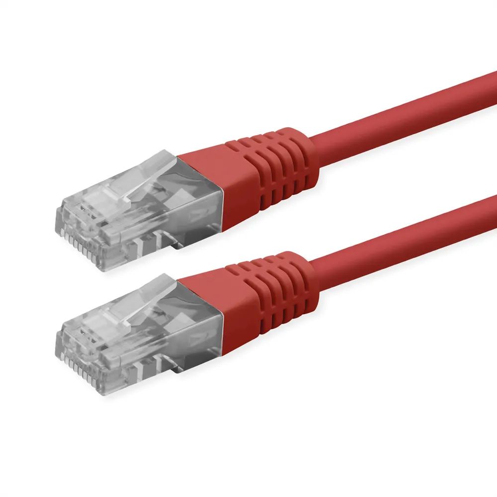 ROLINE Patchkabel Cat.6 (Class E), UTP, PoE, rot, 0,5 m