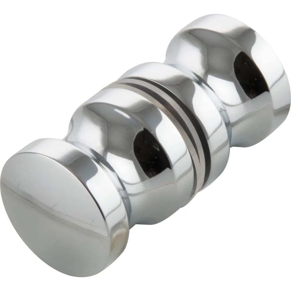 Steelbase Duschtürknopf KN-K2AL, 30 x 30 mm, Aluminium verchromt poliert